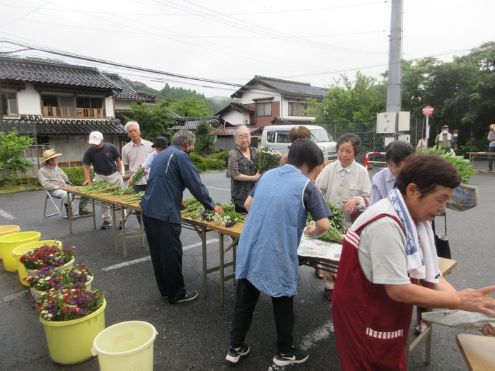 盆花販売の様子