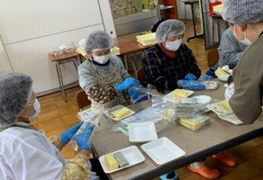 かき餅作りの様子